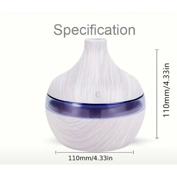 White Wood Grain Touch-Activated Humidifier‎ - USB - Picture 2 of 7